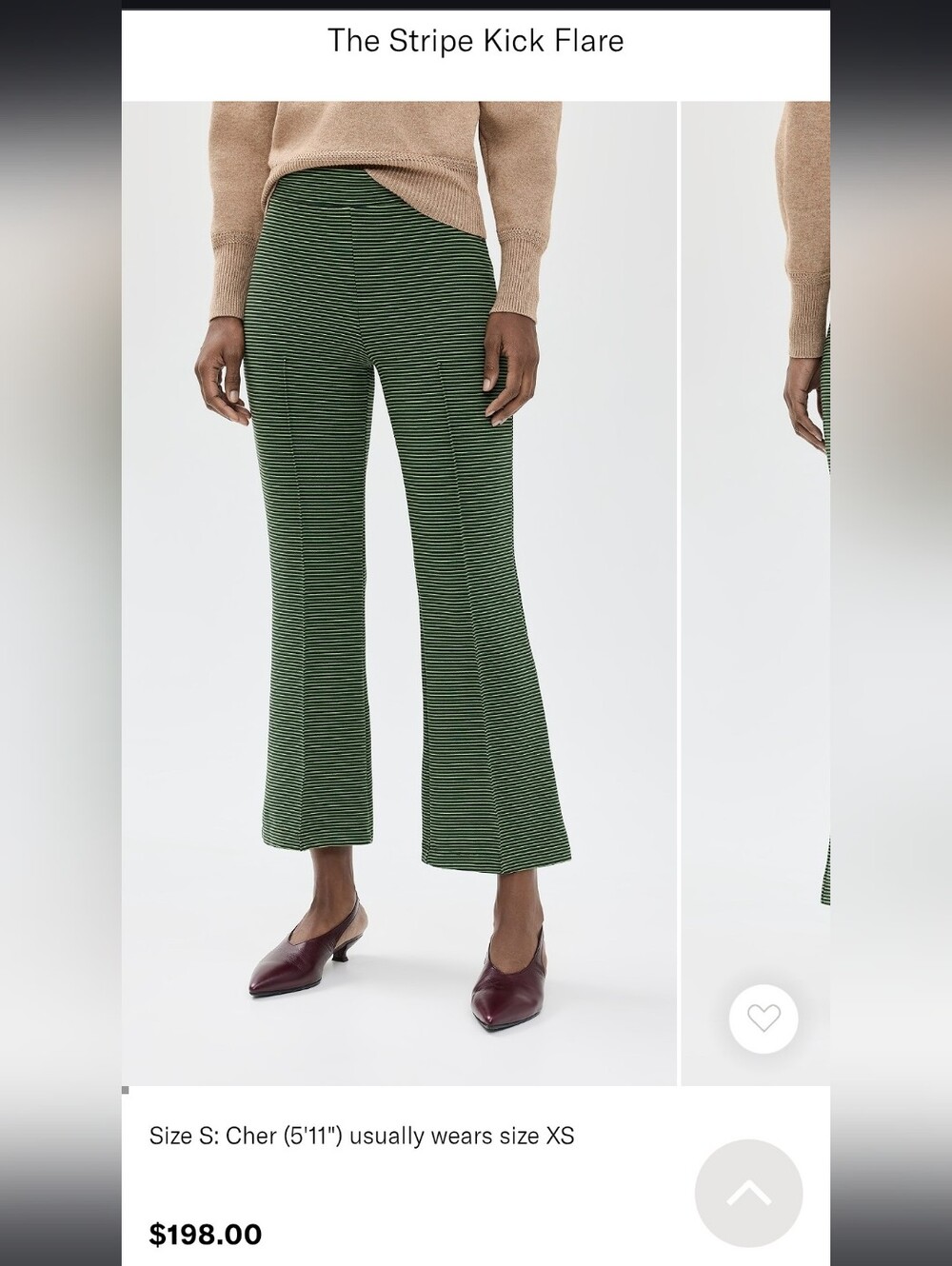 DONNI Striped Kick Flare Pants